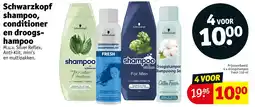 Kruidvat Schwarzkopf shampoo, conditioner en droogshampoo aanbieding