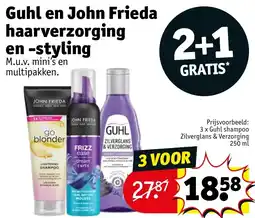 Kruidvat Guhl en John Frieda haarverzorging en -styling aanbieding