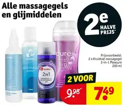 Kruidvat Alle massagegels en glijmiddelen aanbieding
