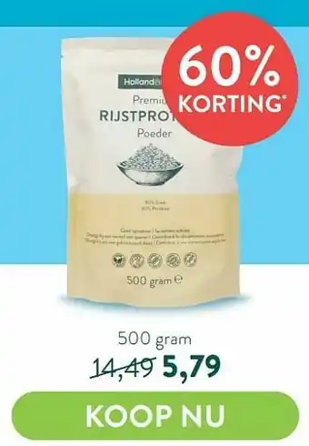Holland & Barrett Rijstroteine poeder aanbieding
