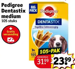 Kruidvat Pedigree Dentastix medium aanbieding