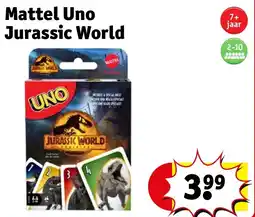 Kruidvat Mattel Uno Jurassic World aanbieding