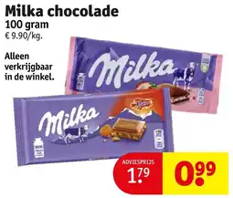 Kruidvat Milka chocolade aanbieding