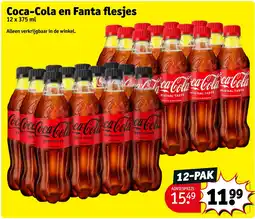 Kruidvat Coca-Cola en Fanta flesjes aanbieding