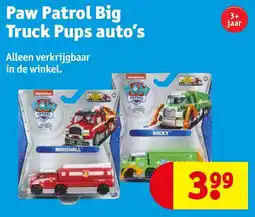 Kruidvat Paw Patrol Big Truck Pups auto's aanbieding