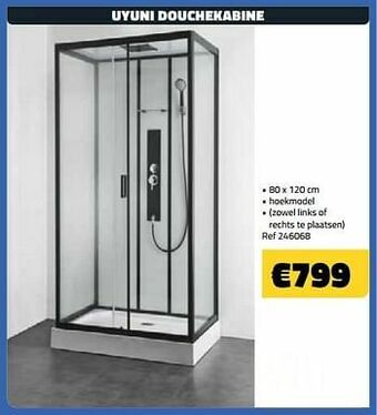 Bouwcenter Frans Vlaeminck Uyuni douchekabine aanbieding