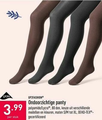 ALDI Ondoorzichtige panty aanbieding