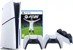 Coolblue PlayStation 5 Slim Disc Edition + FC 25 + Extra Controller Wit + Oplaadstation aanbieding
