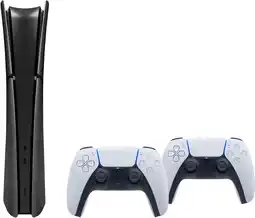 Coolblue PlayStation 5 Slim Digital Edition + Covers Zwart + Extra Controller Wit aanbieding