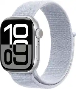 Coolblue Apple Watch Series 10 4G 42mm Zilver Sport Loop aanbieding