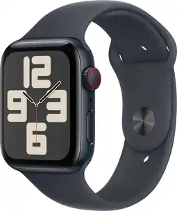 Coolblue Apple Watch SE 2024 4G 44mm Midnight Sportband M/L aanbieding