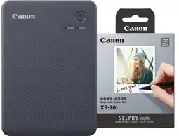 Coolblue Canon SELPHY QX20 Zwart + Canon papier XS-20L (20 stuks) aanbieding