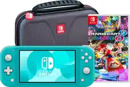 Coolblue Nintendo Switch Lite Turquoise + Mario Kart 8 Deluxe + Bigben Étui de Protection aanbieding