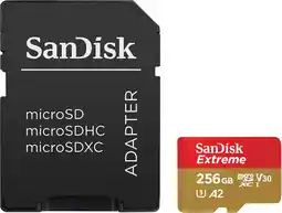 Coolblue SanDisk MicroSDXC Extreme 256 Go 130 Mo/s aanbieding