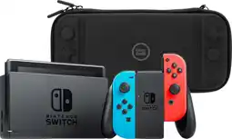 Coolblue Nintendo Switch Rouge/Bleu + BlueBuilt Housse de Protection aanbieding