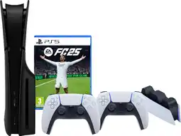 Coolblue PS5 Slim Disc Edition + FC 25 + Façades Noir + Manette Supplémentaire Blanc + Station de Charge aanbieding