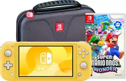 Coolblue Nintendo Switch Lite Jaune + Super Mario Bros. Wonder + Housse de Protection aanbieding
