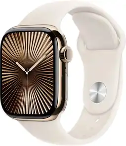 Coolblue Apple Watch Series 10 4G 42 mm Titane Or Bracelet Sport M/L aanbieding