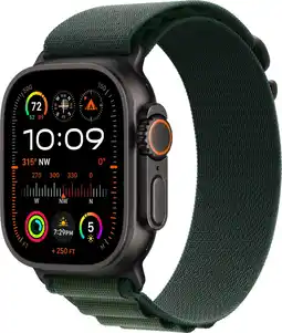 Coolblue Apple Watch Ultra 2 4G 49 mm Noir Boucle Alpine Vert M aanbieding
