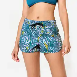 Decathlon Zwemshort voor surfen dames Tini flow blauw paars aanbieding