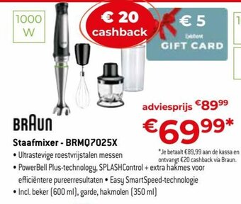 Exellent Braun Staafmixer - BRMQ7025X aanbieding