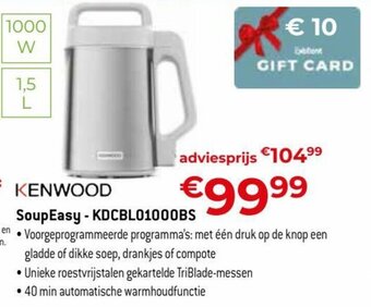 Exellent Kenwood SoupEasy- KDCBL01000BS aanbieding