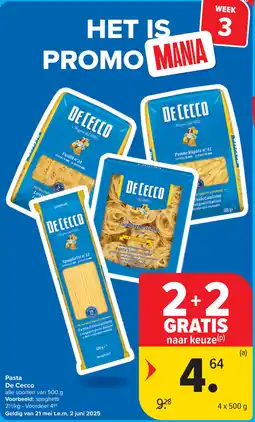 Carrefour Pasta De Cecco aanbieding