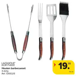 Carrefour Laguiole Heritage Houten barbecueset aanbieding