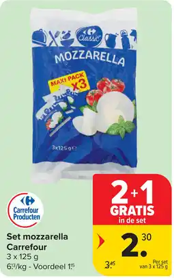 Carrefour Set mozzarella Carrefour aanbieding