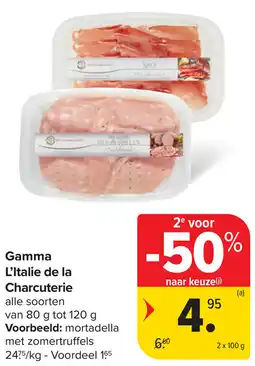 Carrefour Gamma L'Italie de la Charcuterie aanbieding