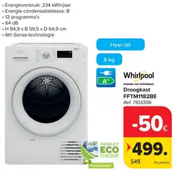 Carrefour Whirlpool Droogkast FFTM1182BE aanbieding
