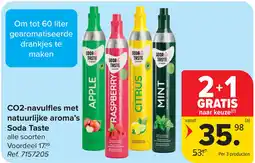 Carrefour CO2-navulfles met natuurlijke aroma's Soda Taste aanbieding