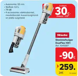 Carrefour Miele Steelstofzuiger DuoFlex HX1 aanbieding