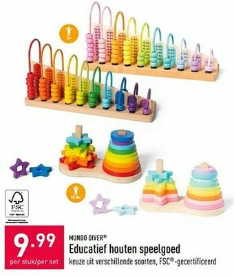 ALDI Educatief houten speelgoed aanbieding