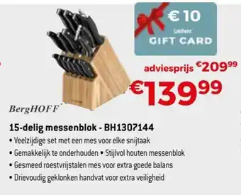 BergHoff 15-delig messenblok - BH1307144