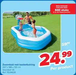 Carrefour Zwembad met basketbalring aanbieding