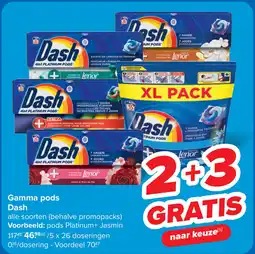 Carrefour Gamma pods Dash aanbieding