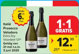 Carrefour Market Italië Prosecco Velodoro aanbieding