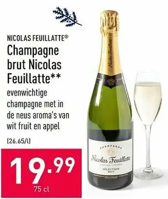 ALDI Champagne brut nicolas feuillatte aanbieding
