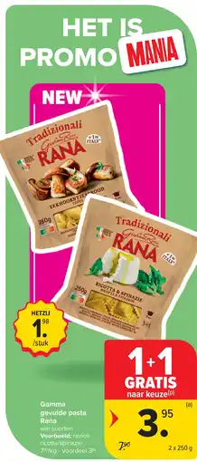 Carrefour Market Gamma gevulde pasta Rana aanbieding