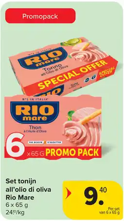 Carrefour Market Set tonijn all'olio di oliva Rio Mare aanbieding