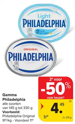 Carrefour Market Gamma Philadelphia aanbieding