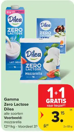 Carrefour Market Gamma Zero Lactose Dilea aanbieding
