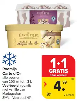 Carrefour Market Roomijs Carte d'Or aanbieding