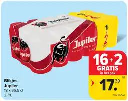 Carrefour Market Blikjes Jupiler aanbieding