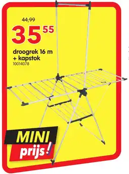Yess droogrek 16 m + kapstok aanbieding