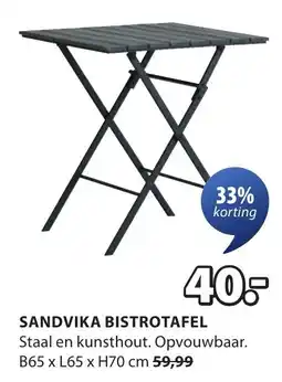 Jysk Sandvika Bistrotafel aanbieding