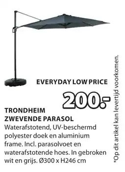 Jysk Trondheim Zwevende Parasol aanbieding