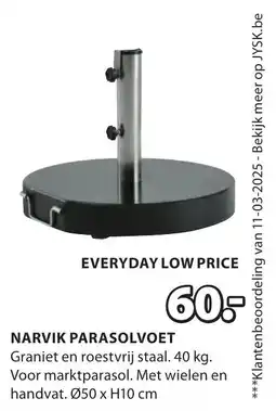Jysk Narvik Parasolvoet aanbieding