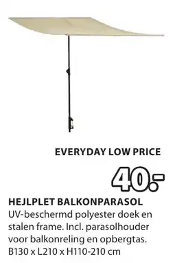 Jysk Hejlplet Balkonparasol aanbieding